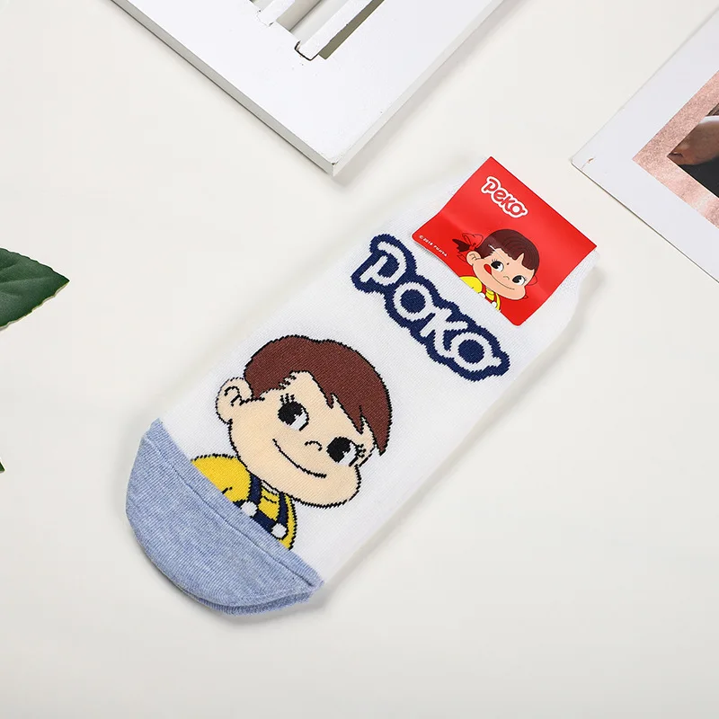 11 Cartoon fujiya fruit print socks peko poko strawberry banana peach pineapple cute funny women cotton sock spring autumn comfort - Цвет: 11