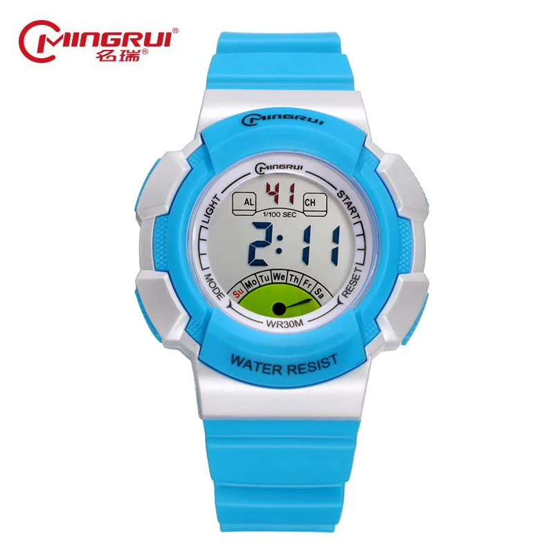 Новинка 2017 г. детские спортивные часы Винтажные Водонепроницаемый Наручные
