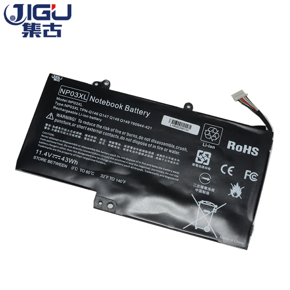Аккумулятор для ноутбука JIGU HSTNN LB6L NP03XL TPN Q146 Q147 Q148 Q149 HP ENVY 15 U x360 u010dx Pavilion 13 a000ns a010dx