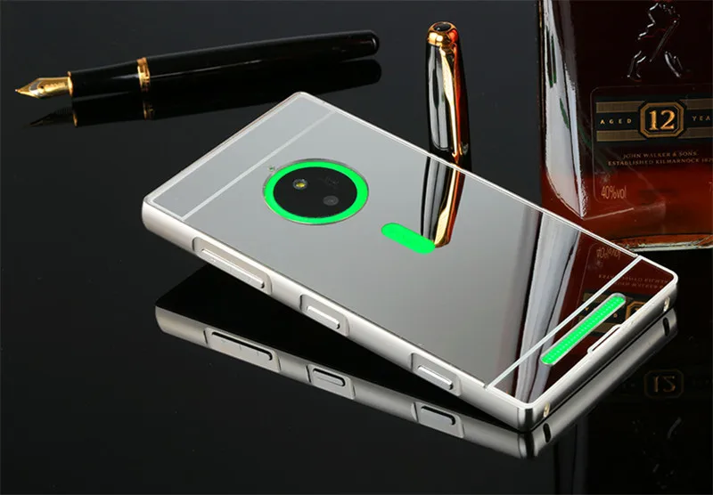 Зеркальный чехол для Nokia Lumia 830 металлическая алюминиевая рамка с задней крышкой