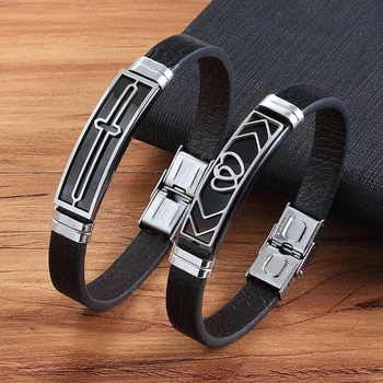 Personality Multiple Styles PU Leather Bracelet 3