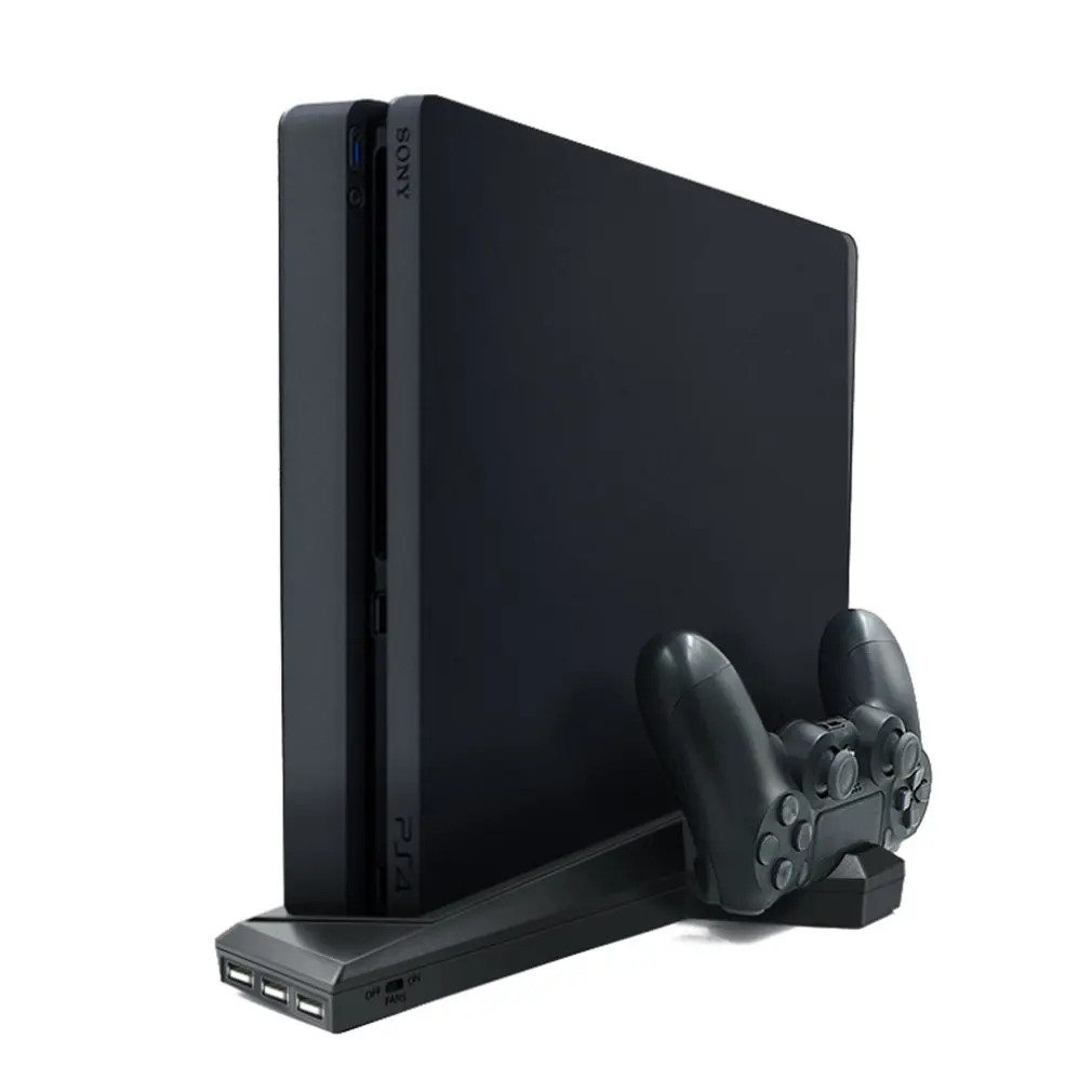Вертикальная подставка с охлаждающим вентилятором для PS4/PS4 Slim/PS4 Pro зарядная