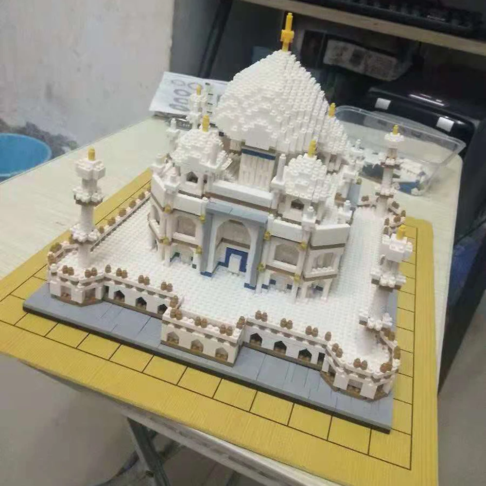 Building Bricks City Architecture Compatible Legoing Landmarks Taj Mahal Palace 3D Model Children's Educational Toy | Игрушки и