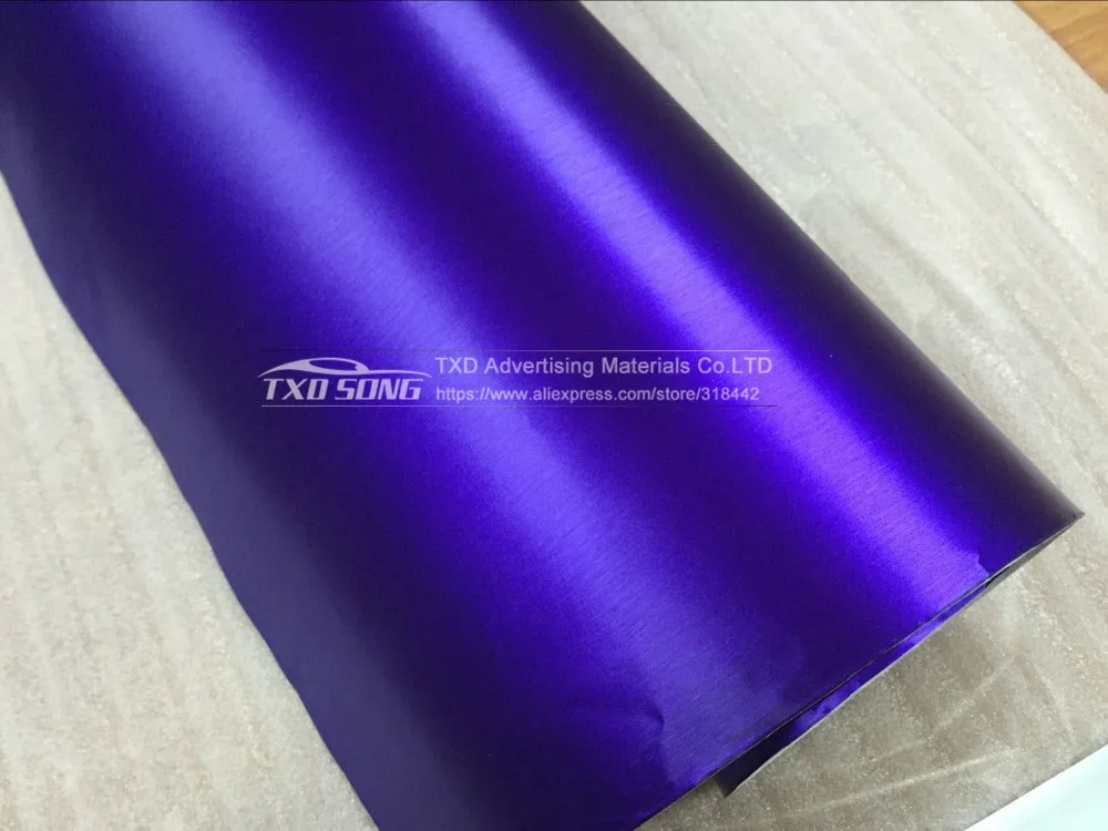 Фиолетовая металлическая матовая хромированная алюминиевая виниловая пленка