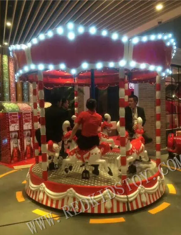 Электрическая карусель лошади Funfair электрические аттракционы Веселый круг как