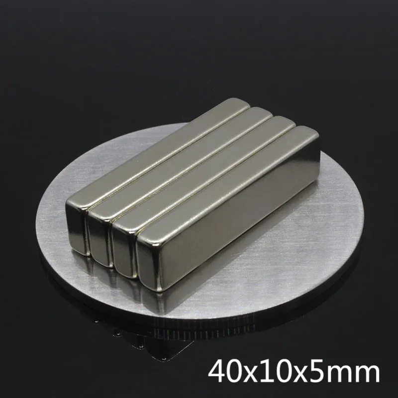 10 шт. большой сильный магнит брусок 40x10x5 мм редкоземельный Неодимовый Bulkndfeb