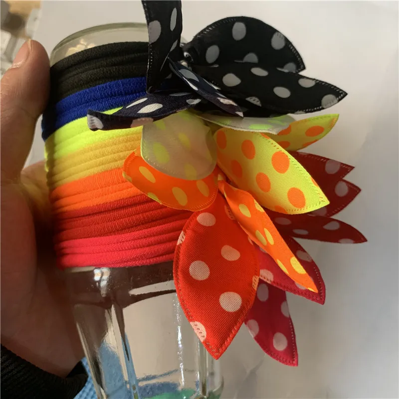 Резинки для волос Эластичные в горошек 10 шт. |