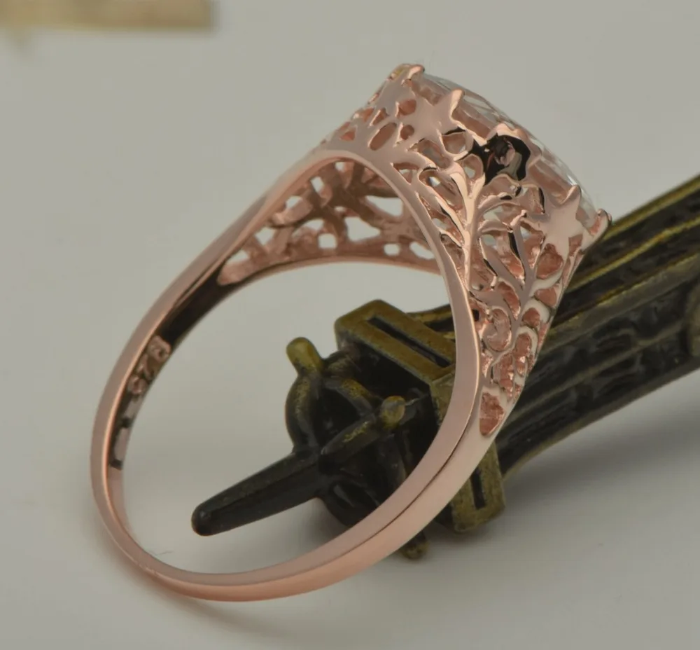 Помолвочные кольца из натурального белого топаза 14 к розовое золото бесплатная