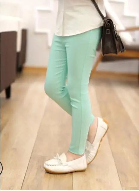 green kids trousers Г. Модные узкие брюки для девочек от 3 до 12 лет на весну и осень леггинсы для малышей и подростков детские длинные брюки JW8022 - Цвет: green kids trousers
