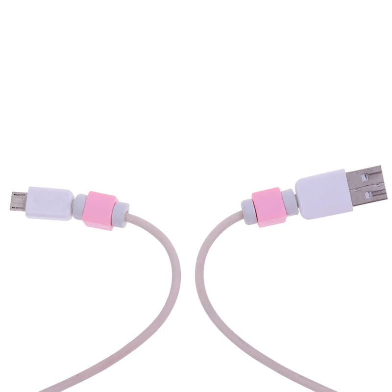 5 шт. милый силиконовый защитный кабель USB для наушников пластиковый шнур