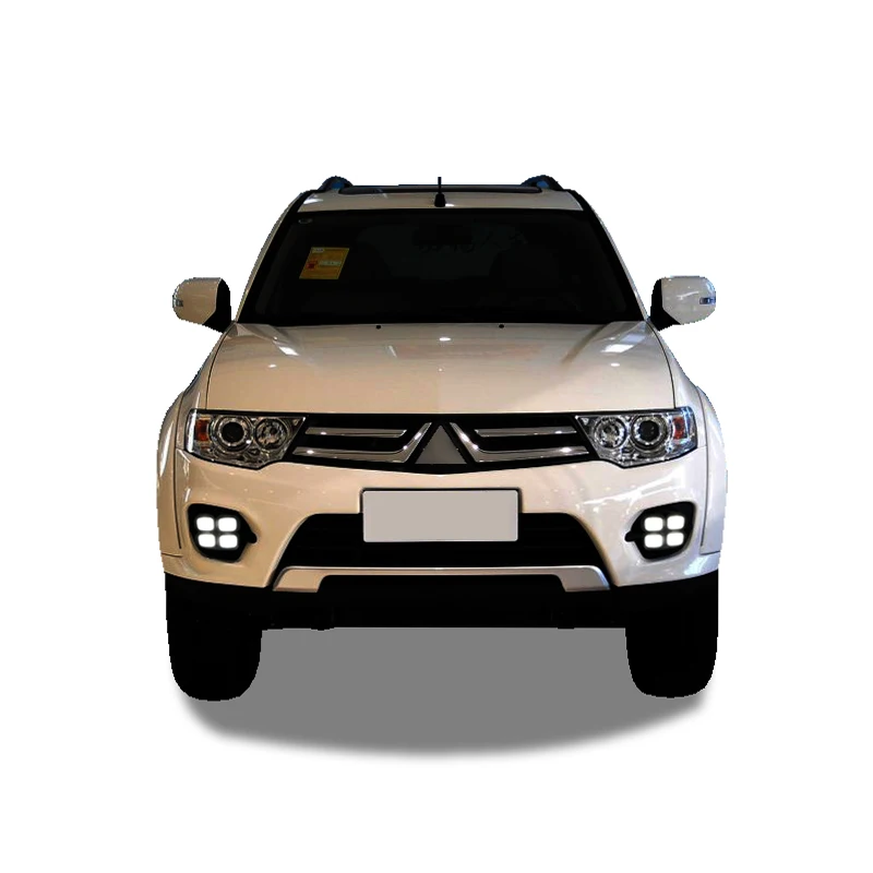 2 шт. супер яркий дневной ходовой свет DRL лампа для Mitsubishi Pajero Sport 2015 2016 4 глаза ABS +