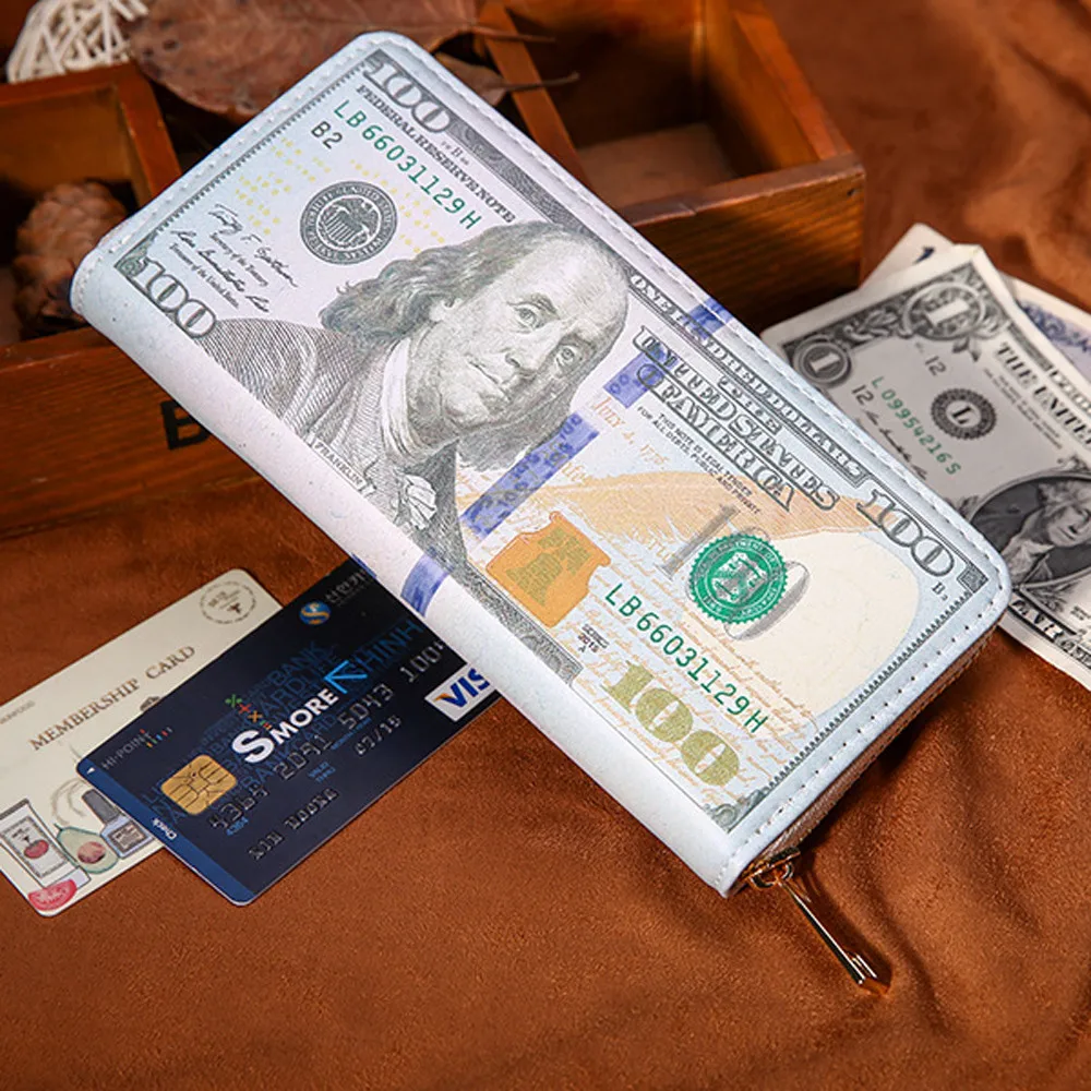 Мужской кошелек Aelicy двухслойный деловой кожаный ID кредитный для женщин с