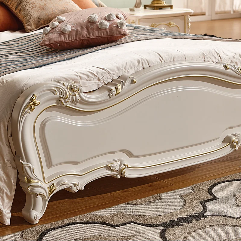 Роскошная кожаная кровать 1 5 м в европейском и американском стиле односпальная