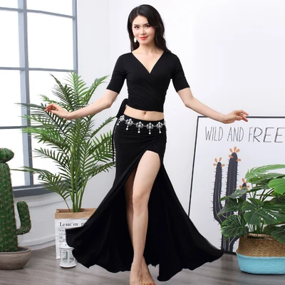 Top Skirt as picture Новинка, сексуальный костюм для танца живота, Модальная одежда для упражнений, одежда для тренировок, женская одежда для групповых выступлений, одежда класса - Цвет: Top Skirt as picture