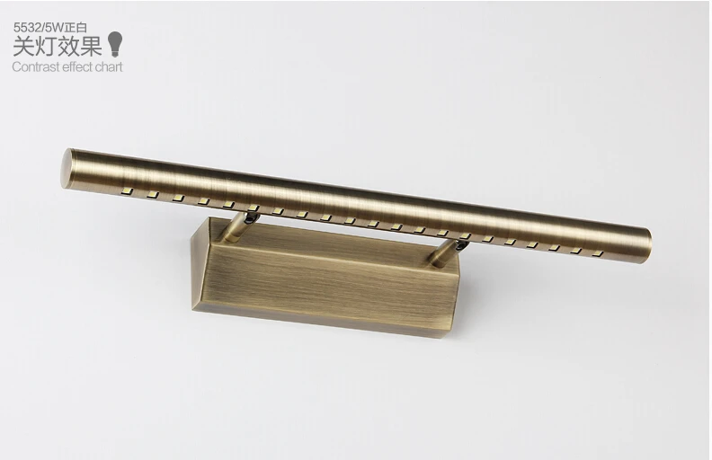 Бесплатная доставка бронзовый светодиодный зеркальный светильник для ванной