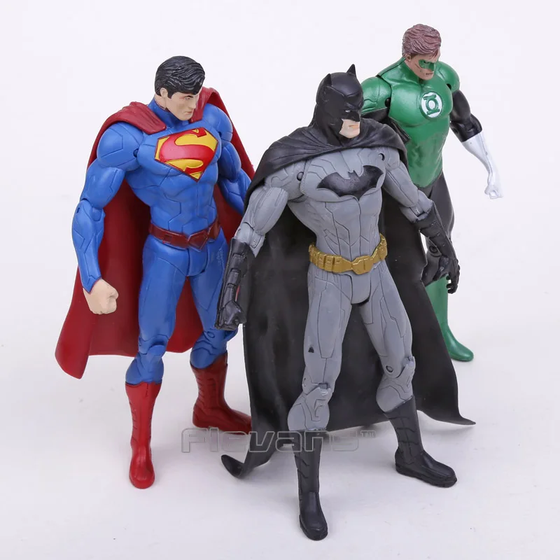 DC Comics игрушки-Супергерои 7 шт./компл. Супермен Бэтмен чудо-женщина флэш зеленый Фонари акваманские ПВХ фигурки