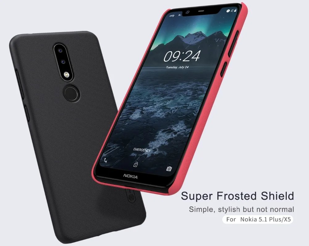 Nokia 5.1 Plus Case Nokia X5 Case NILLKIN Super Frosted Shield Phone Case with Retail packaging For Nokia 5.1 Plus& Gift