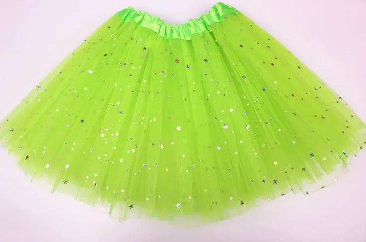 Модная блестящая танцевальная юбка пачка со звездами для маленьких девочек