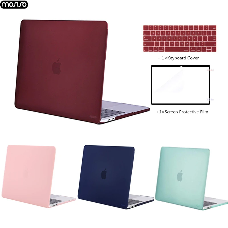 Прозрачный матовый чехол MOSISO для ноутбука Apple Macbook New Pro 13 15 с сенсорной панелью