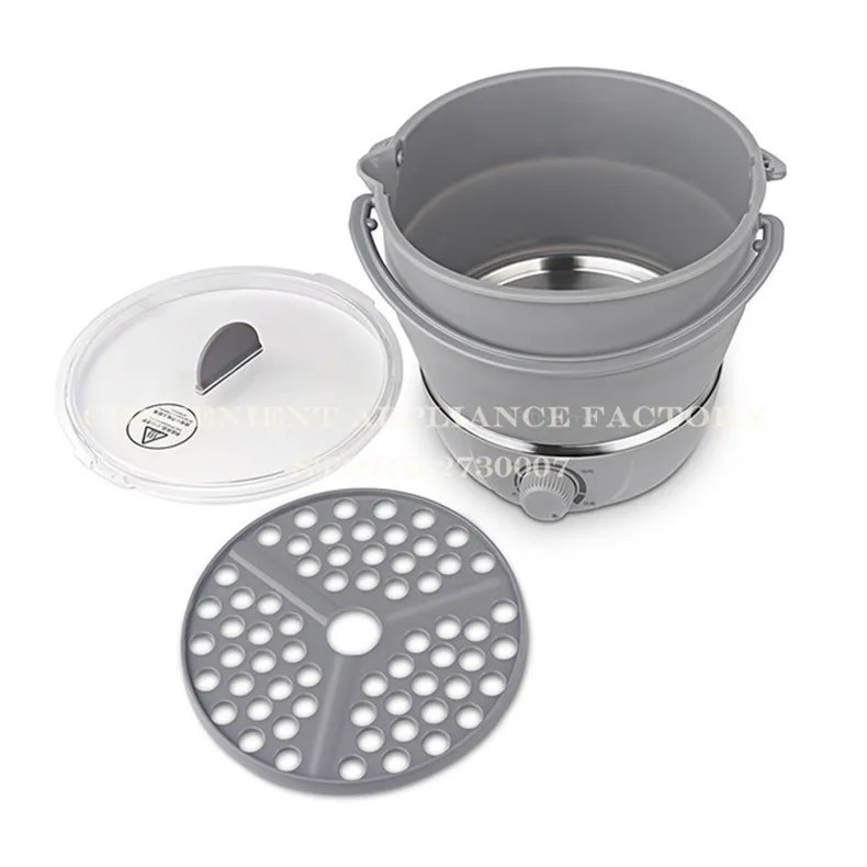 Nathome складная электрическая сковорода портативный многофункциональный дорожный Электрический горшок 110 В/220 В двойное напряжение плита 1л