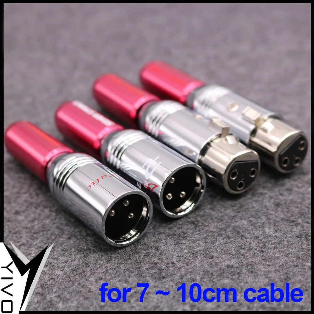 2 пары гнездовых разъемов XLR Hi end Hifi YIVO аудиоразъем с 3 контактами красный