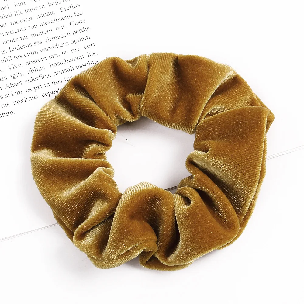 36 Colors Velvet Scrunchies for Women Solid Hair Rope Christmas Accessories Elastic Ponytail Hairbands Girls FQ042 |
