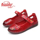 Мокасины Xiuteng женские из натуральной кожи, натуральная кожа, без застежки, балетки, плоская подошва, круглый носок, цветы, летние лоферы