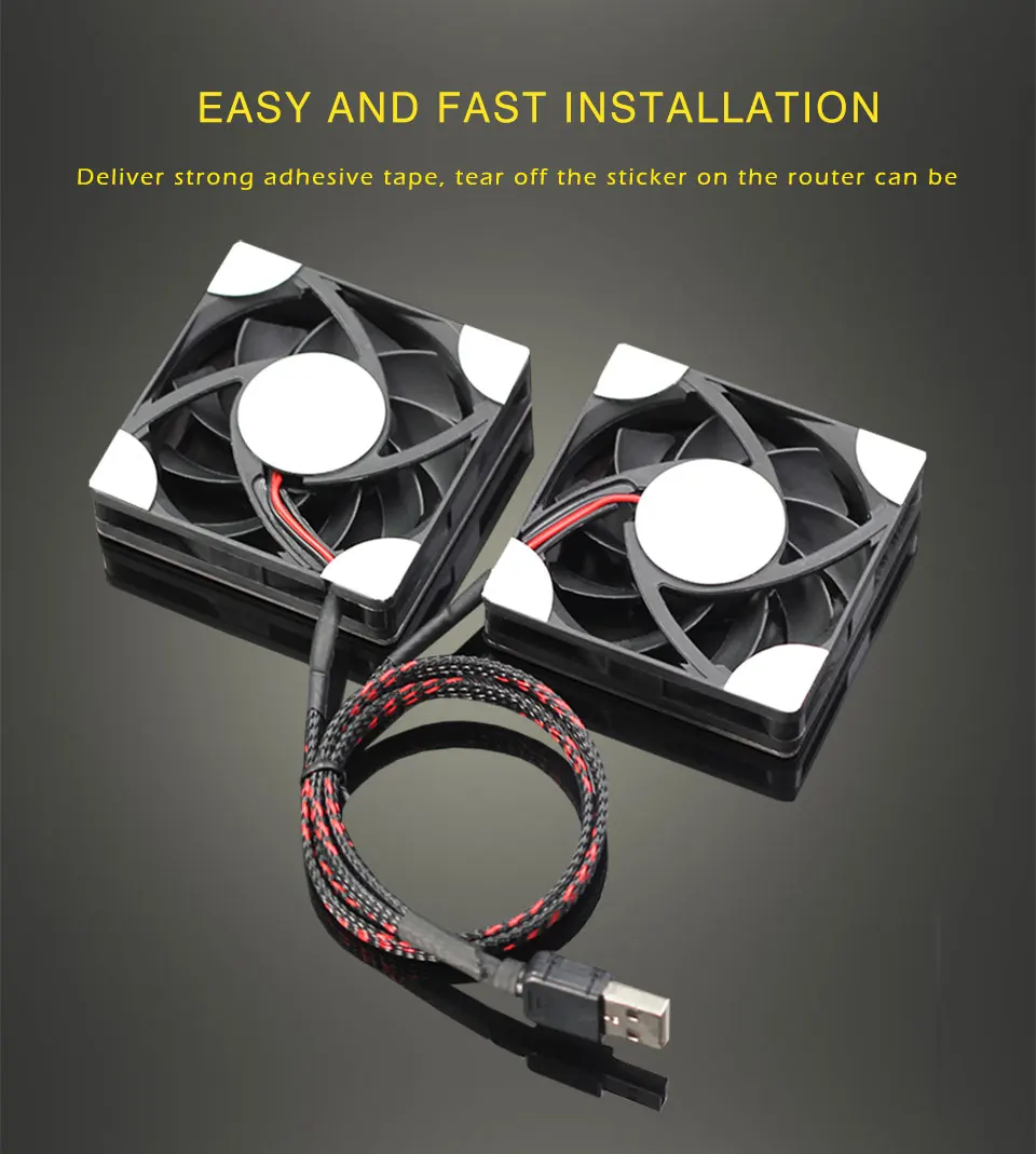 Asus Ac68u EX6200 AC15 AC68U 70 мм вентилятор охлаждения Радиатор USB/мощность бесшумное охлаждение регулятор температуры и скорости