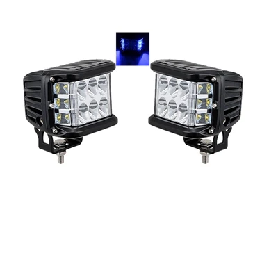 Blue 4 inch2 pcs 6x7 дюймов квадратная светодиодная фара 5x7 светодиодный передний фонарь для грузовика Высокий/Низкий Луч для JeepCherokee XJ+ боковой шутер светодиодный фонарь Cube Shot - Цвет: Blue 4 inch2 pcs
