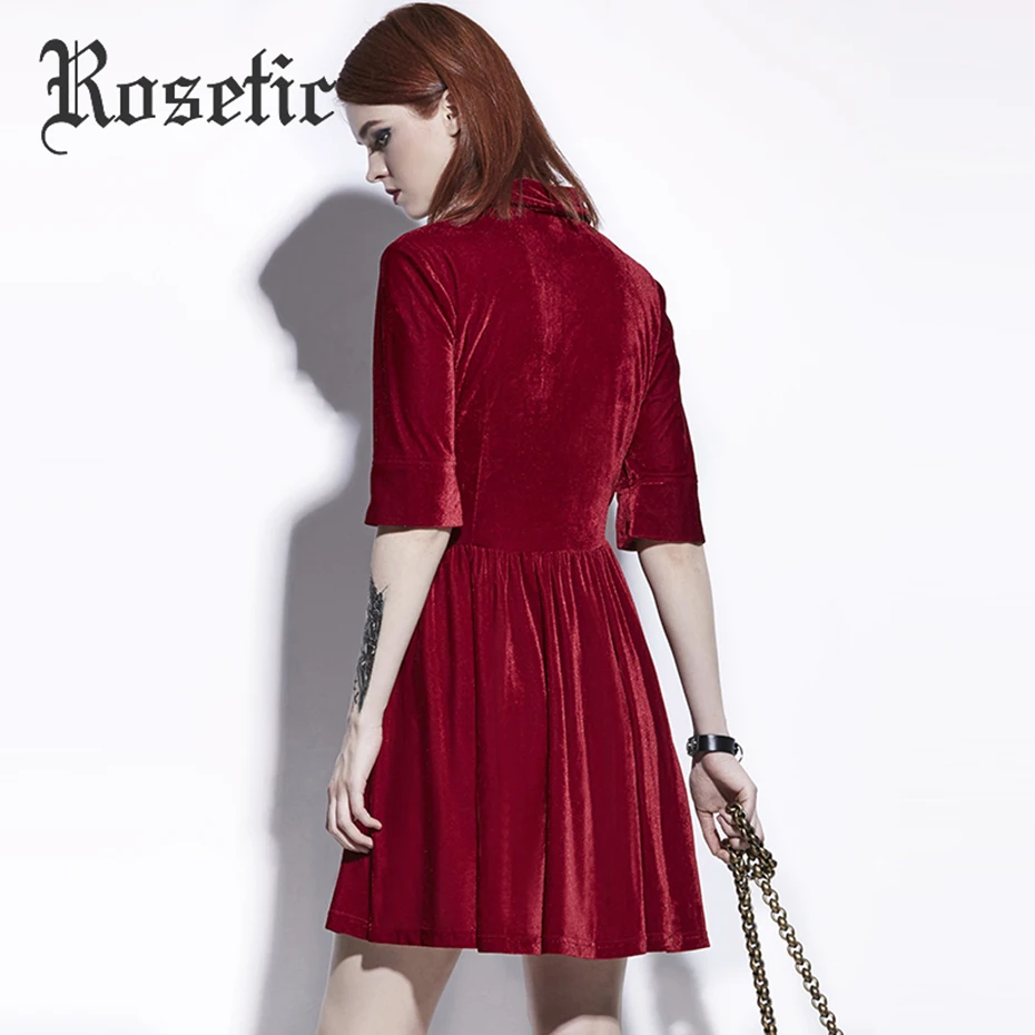 Rosetic сексуальные ажурные Лоскутные женские осенние платья с коротким рукавом и