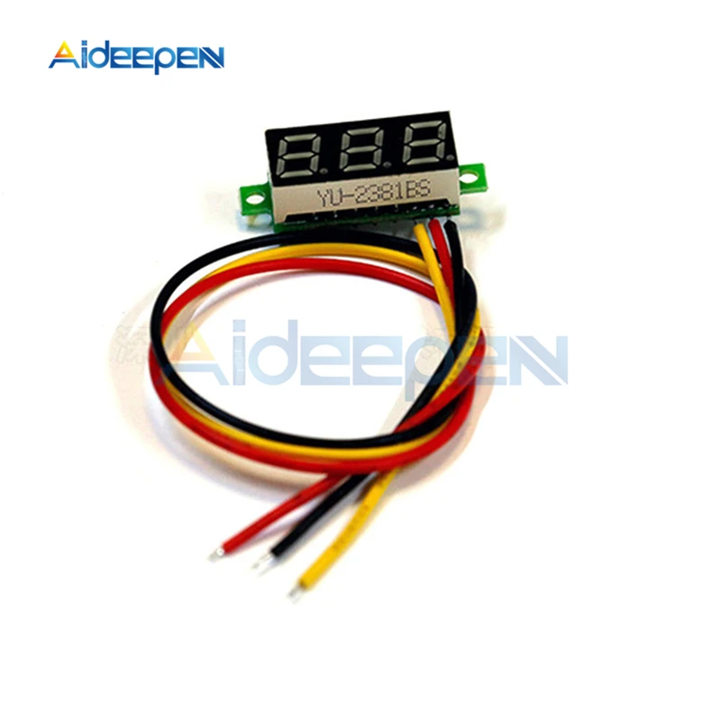 DC 0 V-100 V Мини 0,28 дюймов светодиодный цифровой вольтметр измеритель напряжения детектор напряжения монитор тестер панель автомобиля 12V 24V Красный Зеленый Синий Золотой