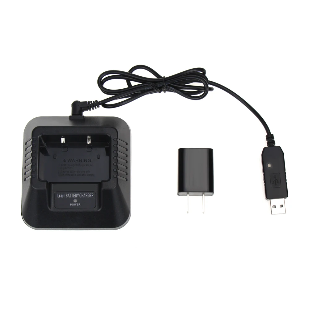 Baofeng UV-5R Walkie Talkie литий-ионный аккумулятор настольное зарядное устройство USB зарядное устройство кабель+ адаптер для Baofeng UV-5R серии радио