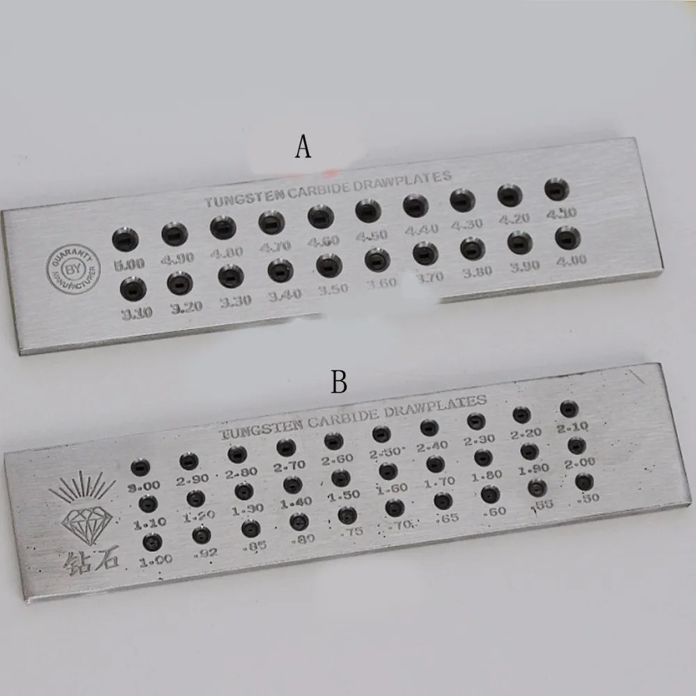 

Rectangle Shape Wire Draw Plate 30 Holes Jewelry Craft Shaping Tool