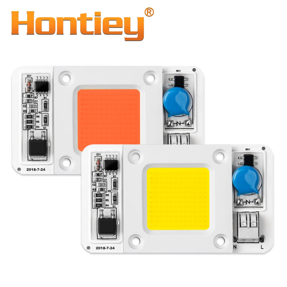 Светодиодная лампа Hontiey 50 Вт COB Smart IC AC 220 В драйвер белый теплый холодный полный