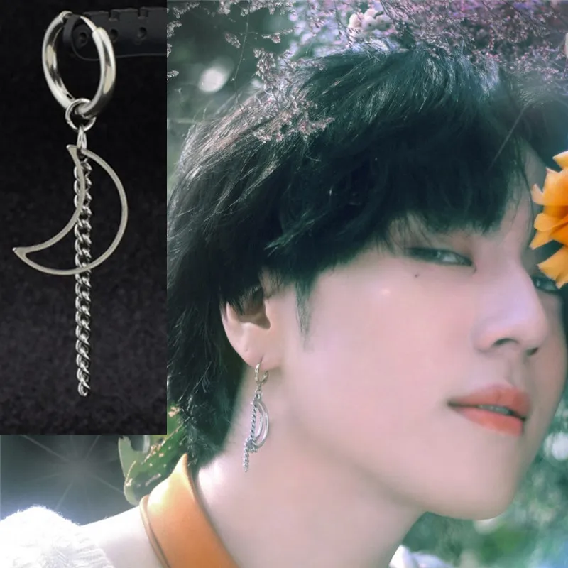 Серьга-гвоздик Jungkook Suga Jhope с кисточками для мужчин и женщин 1 шт. | Украшения