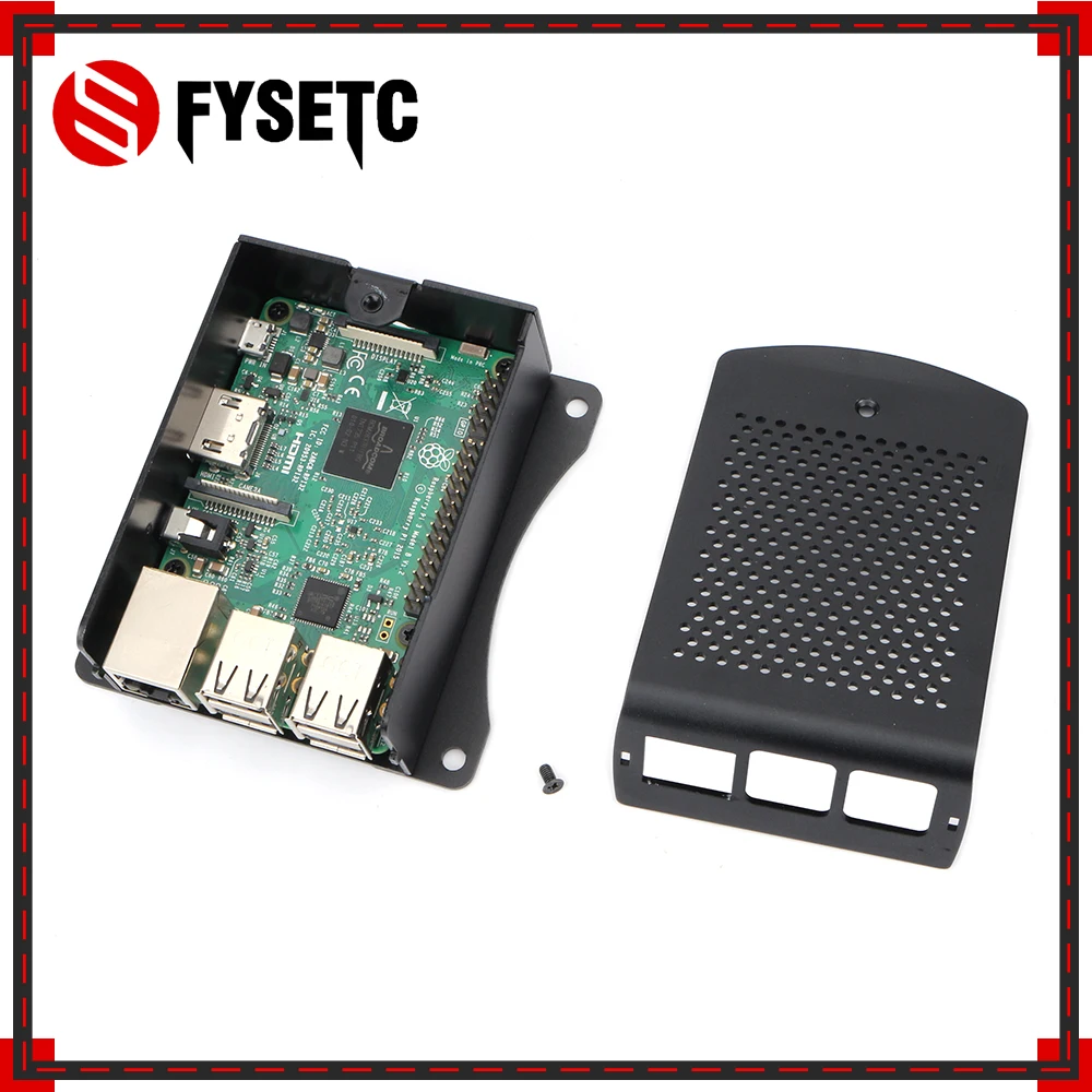 Корпус для Raspberry Pi 3B + черный корпус из алюминиевого сплава 3 с тепловой защитой 3B/3B