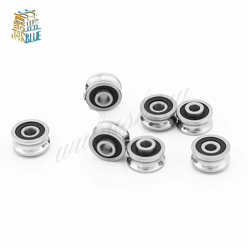 5pcs  SG10 SG15 SG20 SG25 SG66 U Groove Bearing Steel Pulley Ball Bearings Track Guide Roller Bearing Brand New