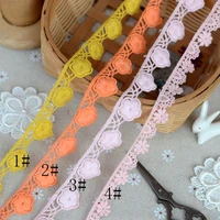 hot sale lace accessories color cotton water soluble lace flower edge h0201