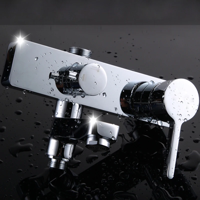 Настенный хромированный дождевой латунный набор для душа в ванную комнату
