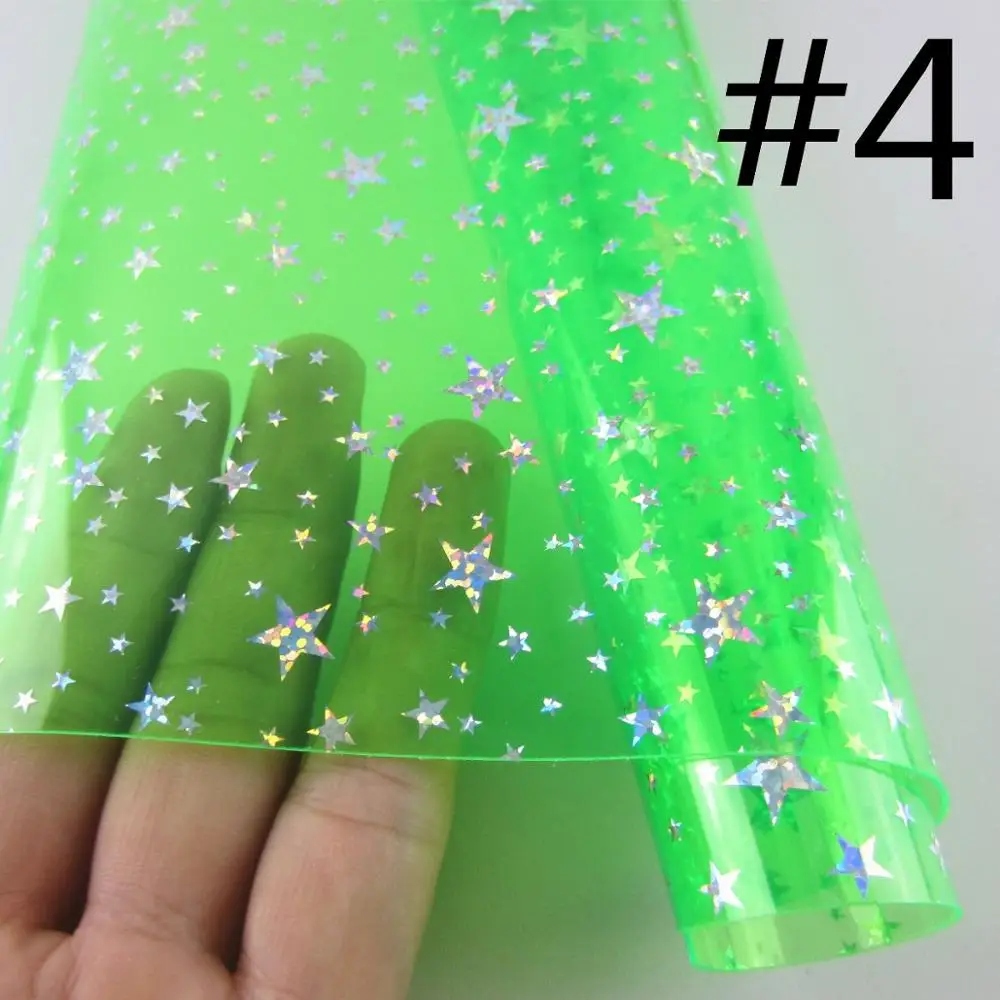 A4 лист 8 &quotx 11 8&quot Звезды блестящий порошок Tranparent PVCclear ПВХ для сумки луки DIY проект