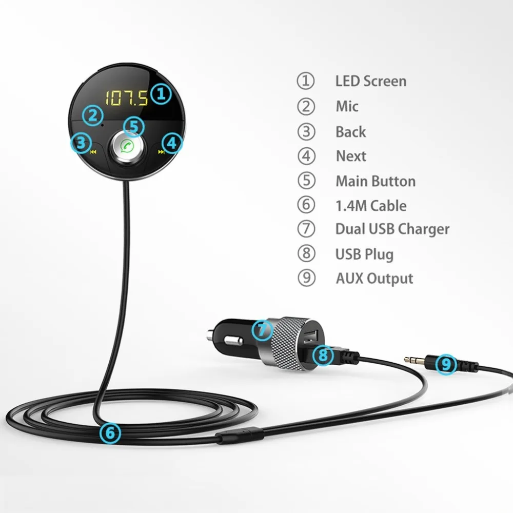 Hy62 Автомобильный MP3-плеер центральная консоль Автомобильный Mp3 Bluetooth плеер Автомобильный Bluetooth Hands-Free Aux Выход
