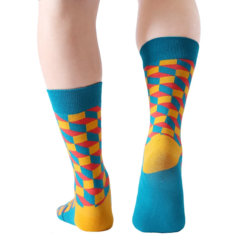 MYORED 2018 fashion free shipping combed cotton brand new men socks colorful dress socks wedding sock business sock 5 pairs/Lot
