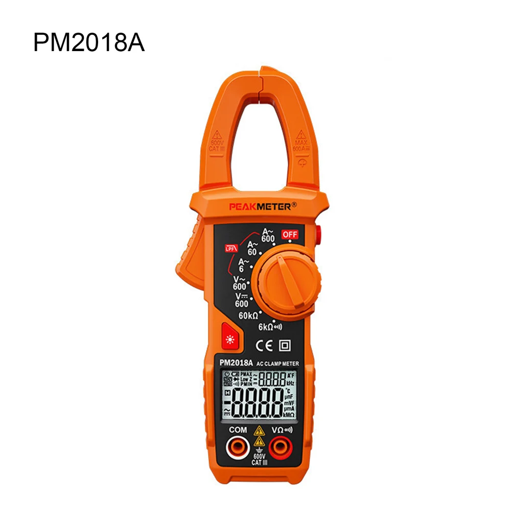 PM2018A Ручной Смарт DC/AC цифровой клещи мультиметр 6000 счетчик анти-ожога Высокая точность амперметр измерительный тестер - Цвет: PM2018A