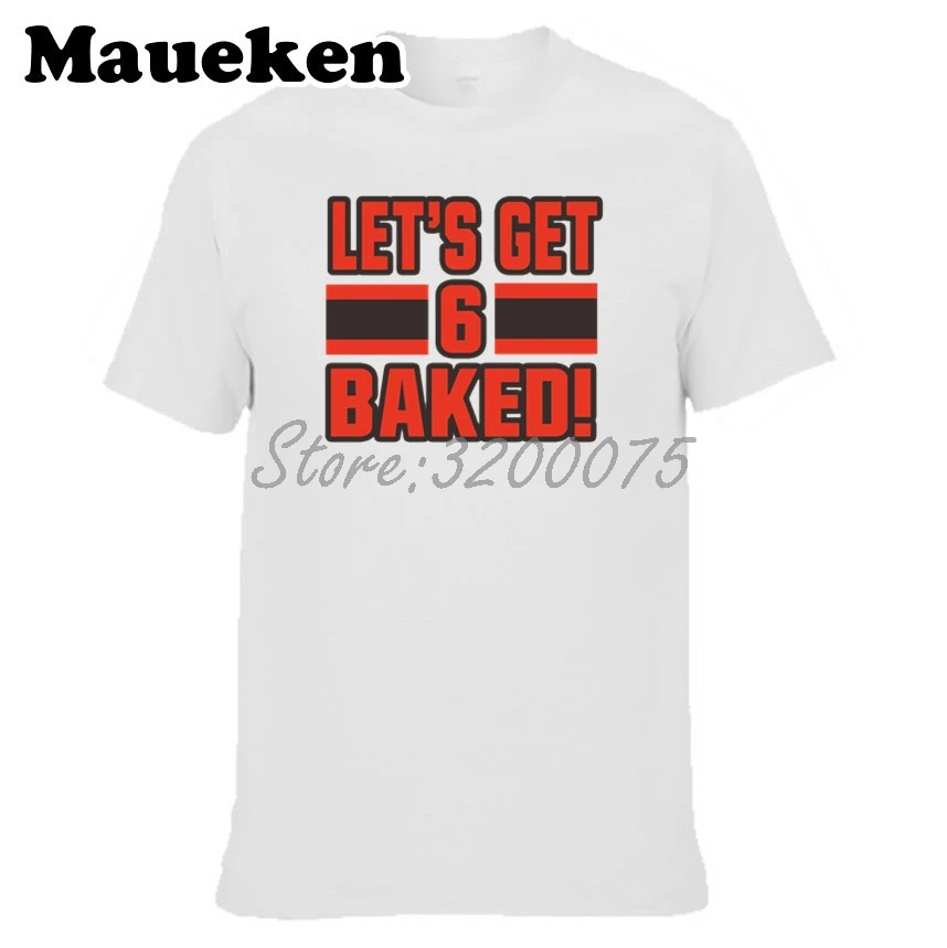 Мужская футболка Baker Mayfield 6 Let's get Baked Cleveland для фанатов W18052102 | одежда