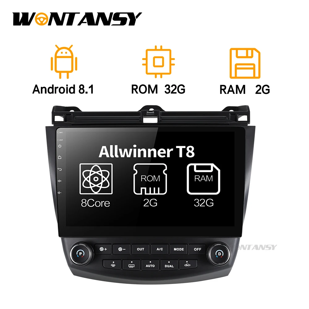 Android 8 1 автомобильный dvd gps плеер для honda Accord 7 2003 2007 с радио навигация поддержка