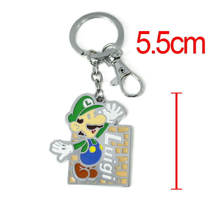 Игра Super Mario Bros Luigi cos брелок Модная Новинка Забавный 5 подвеска красочный металлический брелок для ключей маленькие подарки