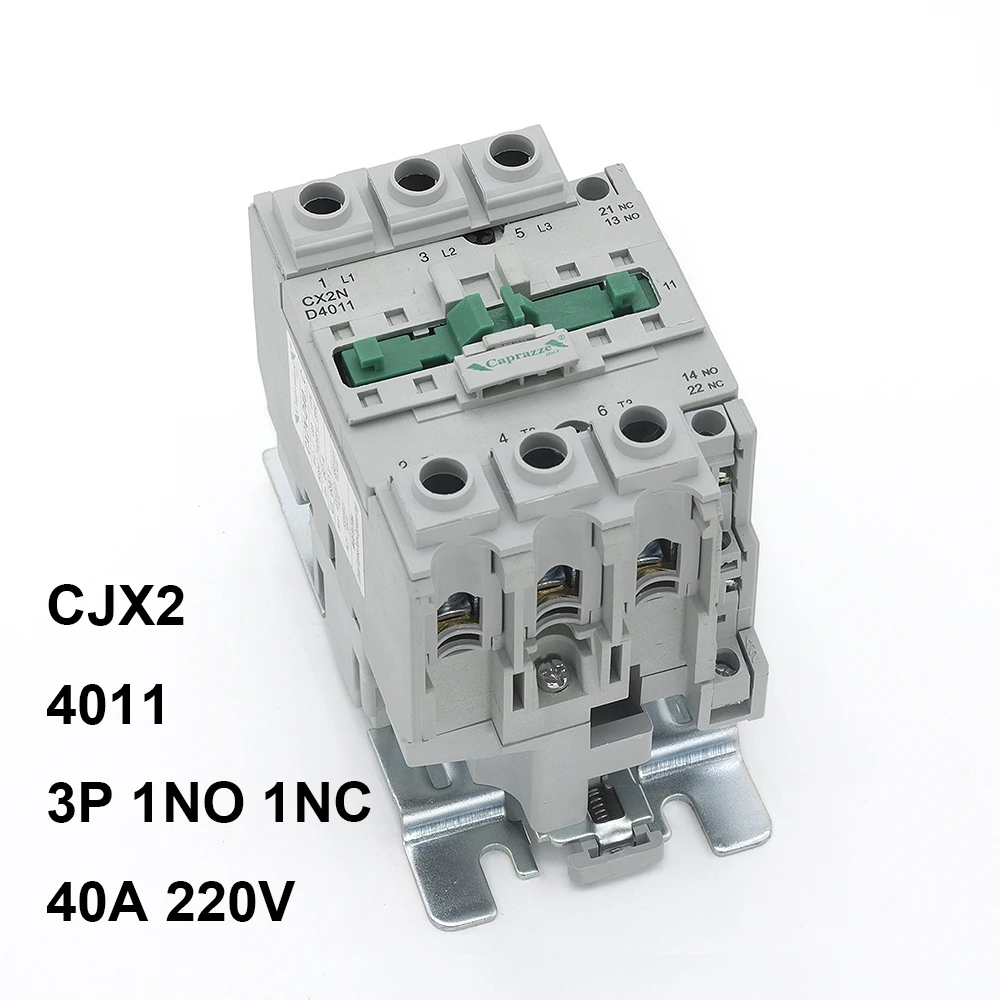 CJX2 4011 LC1 контактор переменного тока 40A 3 фазы полюсная катушка напряжение 220В 50/60 Гц