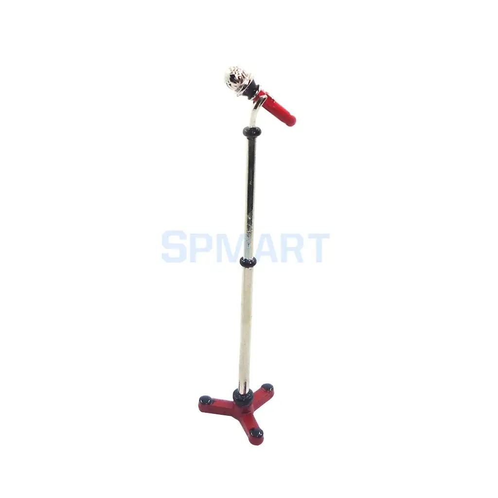 Миниатюрный микрофон из сплава для кукольного домика 1/12 | Игрушки и хобби