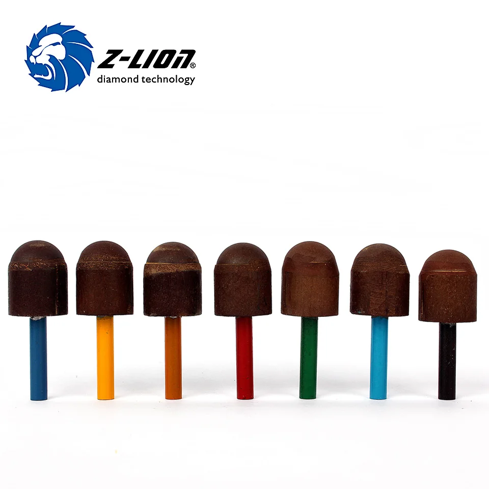 Z-LION 7 шт. полировальный шлифовальный цилиндр с круглыми головками, вращающиеся инструменты, полированная плитка, гранит, Алмазные Боры
