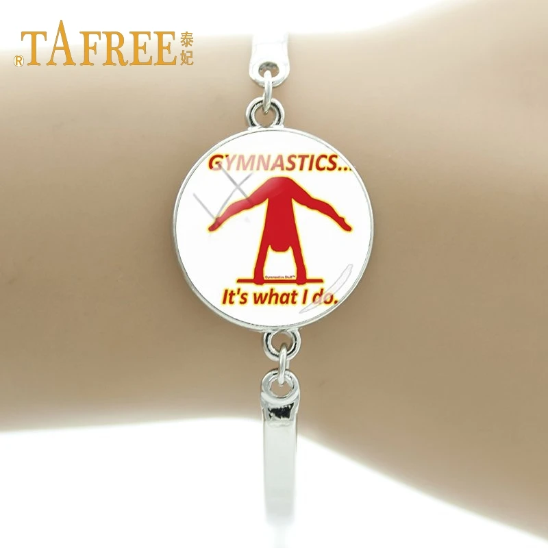 TAFREE гимнастика упражнения красивая девушка художественные картины браслеты художественное изображение стекло кабошон купол браслет ювелирные изделия GY184 - Окраска металла: GY201